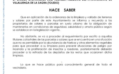 Bando – Limpieza de solares