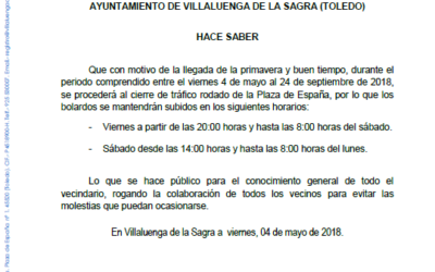 Bando – Corte tráfico en la Plaza de España
