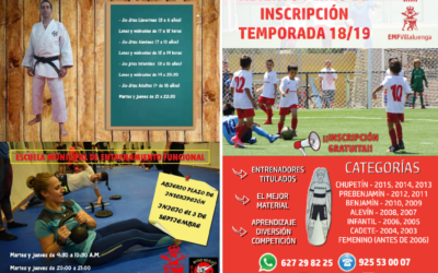 Abierto el plazo de inscripción en Escuelas Municipales Deportivas