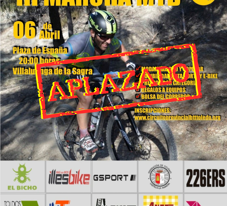 Aviso aplazamiento de prueba ciclista