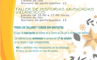 Talleres Centro de Día – Tardes