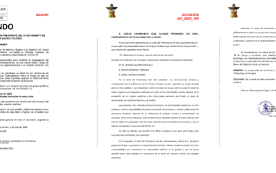 Fiestas locales suspendidas