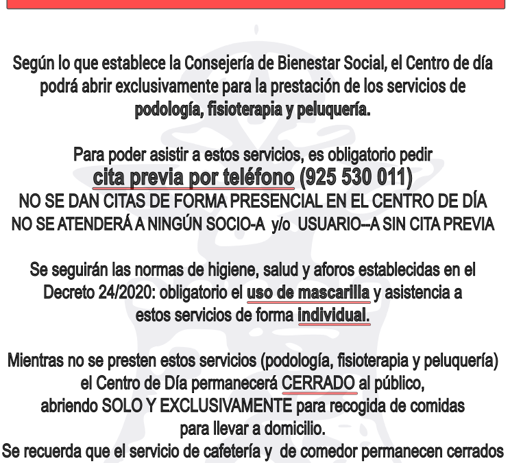 Centro de Día  – servicios