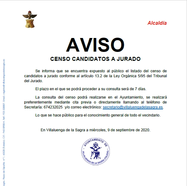 Censo candidatos a jurado