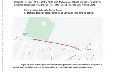 Aviso – Calle Campo Santo