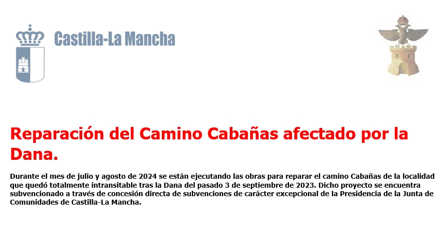 Reparación del Camino Cabañas afectado por la DANA.