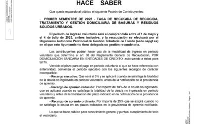 TASA DE BASURA – PRIMER SEMESTRE 2025