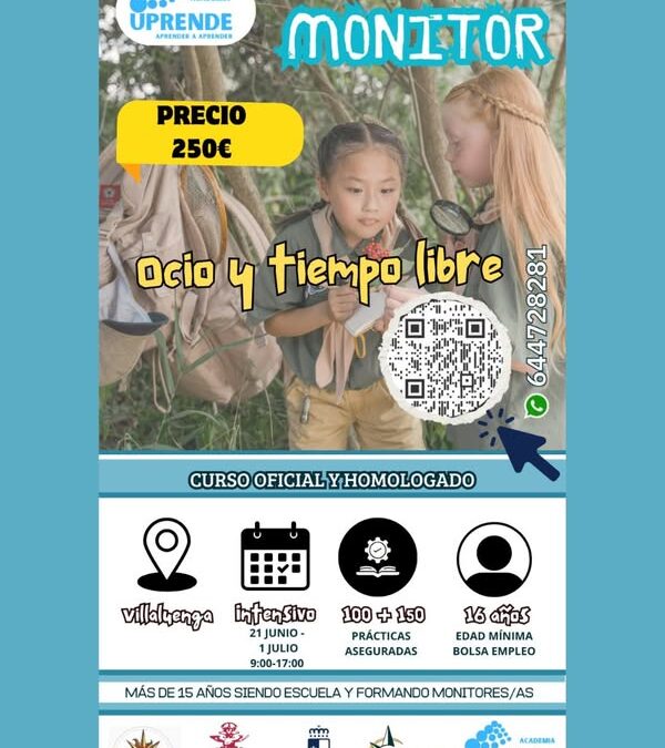 NUEVO CURSO DE MONITOR DE OCIO Y TIEMPO LIBRE