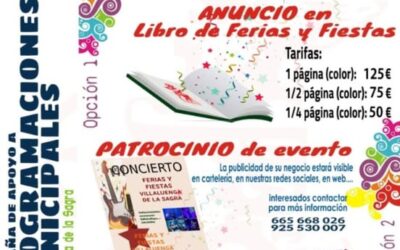 ¡COLABORA CON TU PUBLICIDAD! CAMPAÑA DE APOYO A LA PROGRAMACIÓN MUNICIPAL DE FERIAS Y FIESTAS