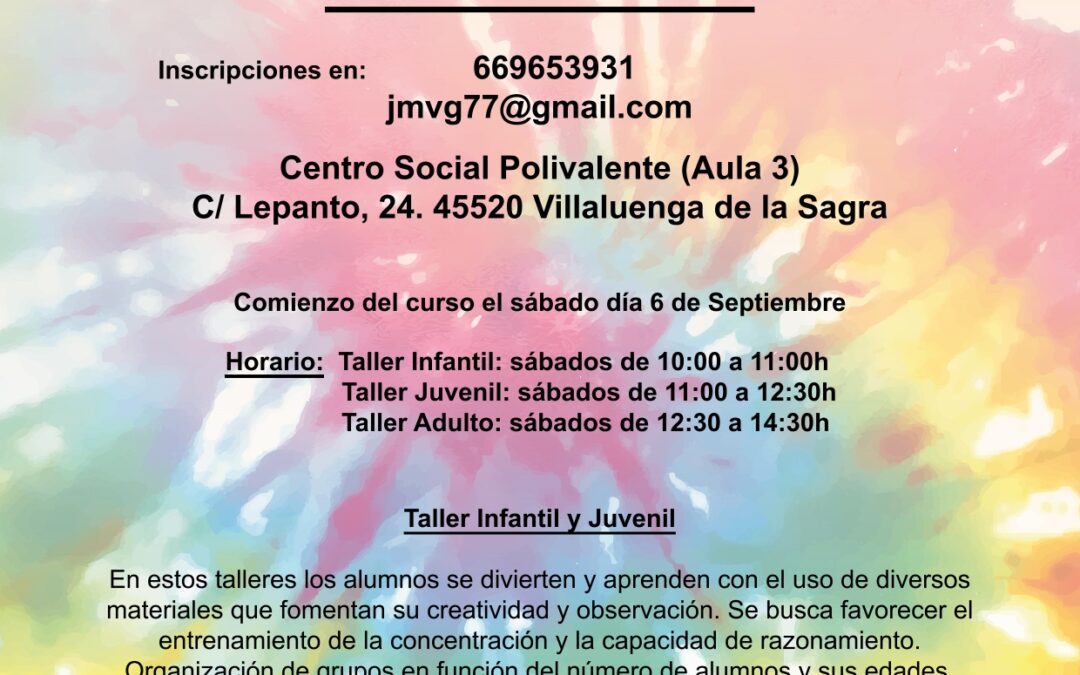 ABIERTO EL PLAZO DE INSCRIPCIÓN EN LAS ESCUELAS MUNICIPALES DE PINTURA, DANZA Y ARTES ESCÉNICAS