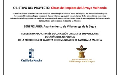 Obras de limpieza del Arroyo Valhondo
