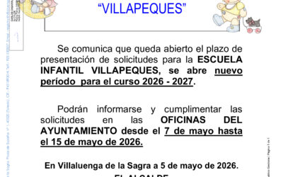 E.I.V. VILLAPEQUES – PLAZO DE INSCRIPCIÓN